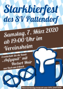 Starkbierfest des SV Pattendorf @ Sportheim SV Pattendorf